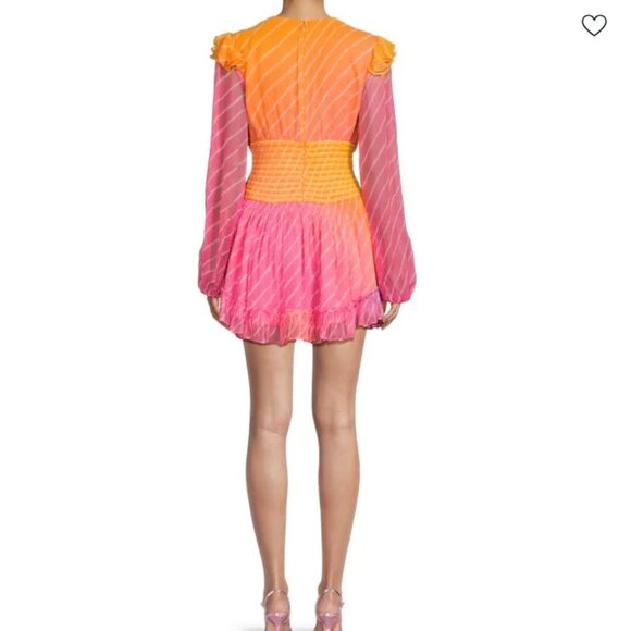 Rococo Sand Evie Cinched Mini Dress in Rainbow NWT - Picture 3 of 11